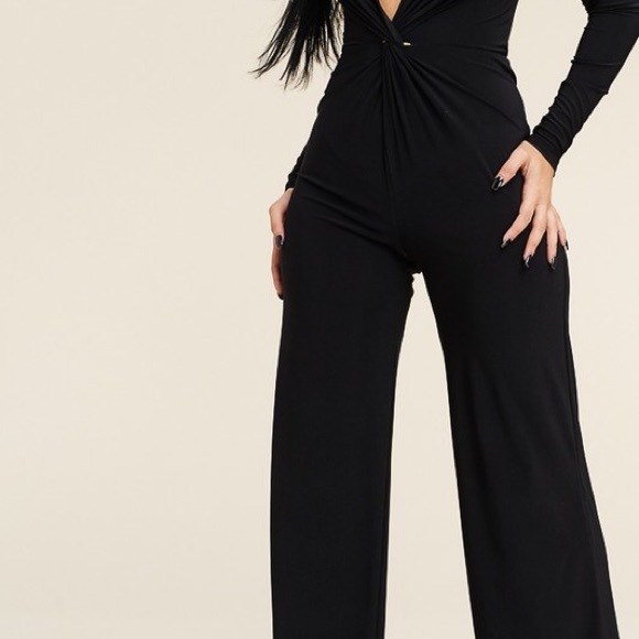 *New* Deep V Jumpsuit - Picture 3 of 5